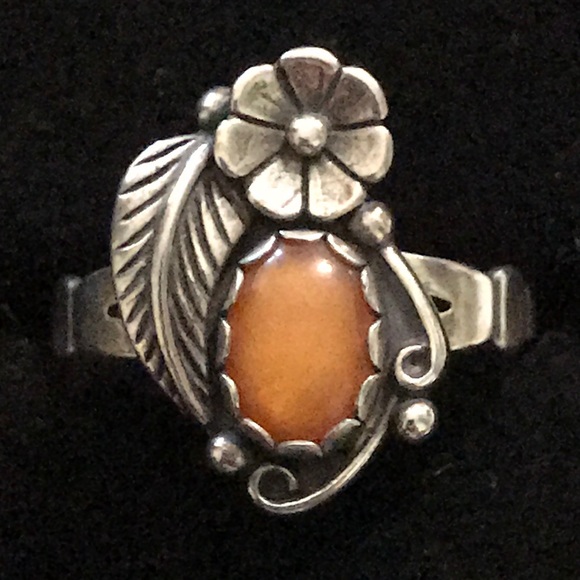 Vintage Paua Shell Navajo sterling silver Ring